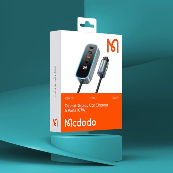 1704470170 Incarcator auto 107W Fast Charge 5 in 1 USB Type C lumini RGB Compatibil iphone samsung huawei 7 - Timebox