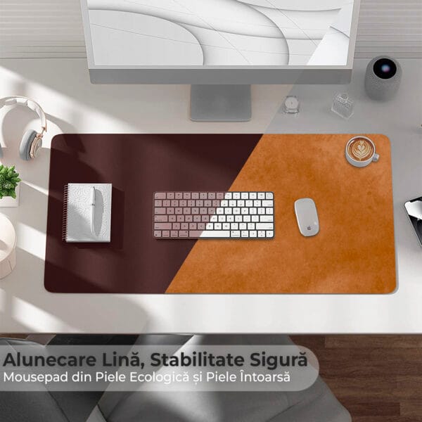 1704637297 mousepad gaming xxl office tastatura tavita mouse maro inchis maro deschis 0 - Timebox