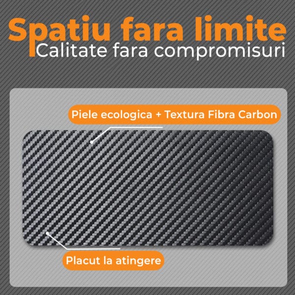 1704713266 Mousepad XXL pentru protectie birou gaming desk pad piele ecologica fibra carbon premium luxury 4 - Timebox