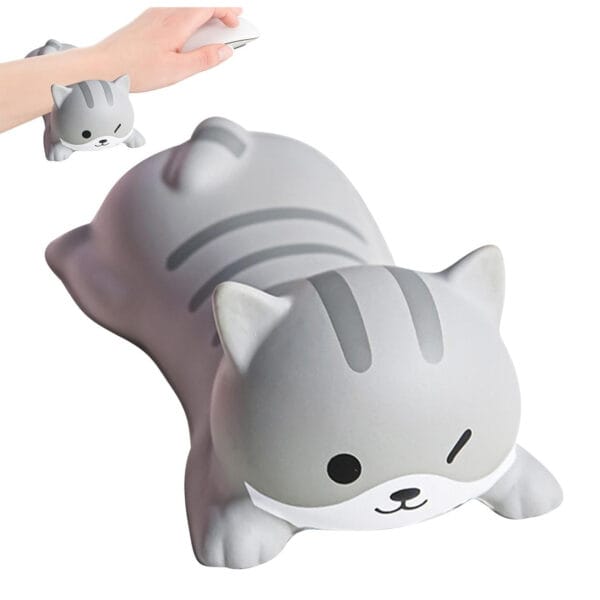 1704720058 Mousepad tip suport de incheietura moale rezistent comfortabil pentru tastatura mouse birou 13x6 cm Pisica 1 - Timebox