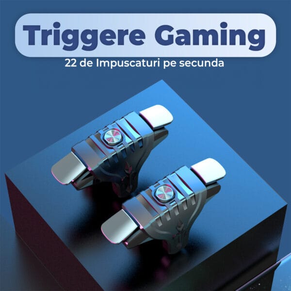 Triggere gaming pentru telefon, tableta, 4 butoane pe baza de impuls Compatibil PUBG, Fortnite, Call of duty - Negru inchis 2 - Timebox 1704723698 Triggere gaming pentru telefon tableta 4 butoane pe baza de impuls Pubg Fortnite Call of duty 2 1 - Timebox