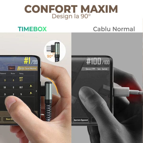 1706945127 cablu de date si incarcare rapida fast charge usb usb c type c nylon iphone samsung huawei macbook apple 7 - Timebox