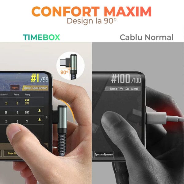 1706948626 cablu de date si incarcare rapida fast charge 60w usb c type c nylon iphone samsung huawei macbook apple 4 - Timebox