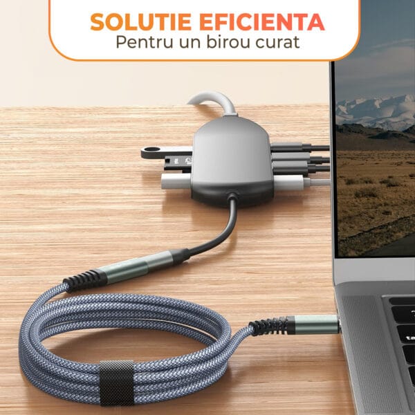 1707066354 Cablu Extender 5Gbps USB C mama la USB C tata 3.0 Nylon 3m imprimanta 6 - Timebox