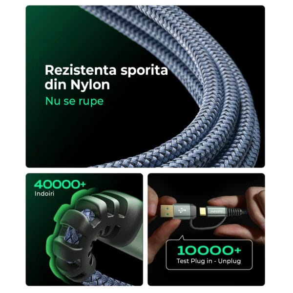 1707068732 Cablu de imprimanta Timebox USB si USB C la USB B 2.0 Placat cu aur 2m 6 - Timebox