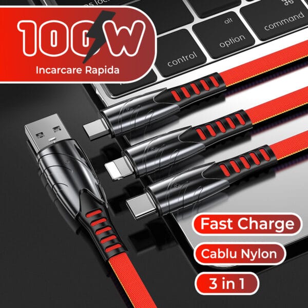 1707137181 cablu de date si incarcare rapida 3 in 1 100w type c iphone apple android usb micro 14 - Timebox