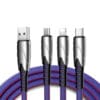 1707137208 cablu de date si incarcare rapida 3 in 1 100w type c iphone apple android usb micro 7 - Timebox