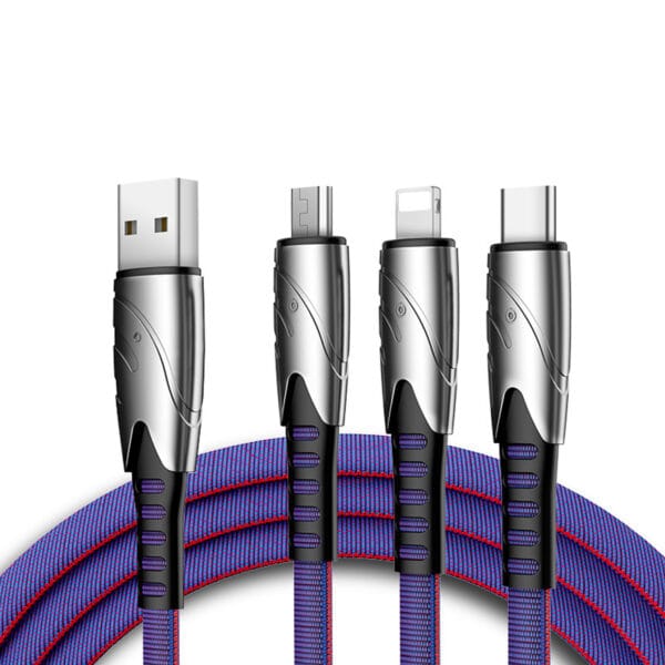 1707137208 cablu de date si incarcare rapida 3 in 1 100w type c iphone apple android usb micro 7 - Timebox