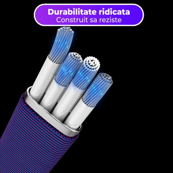 1707137225 cablu de date si incarcare rapida 3 in 1 100w type c iphone apple android usb micro 12 - Timebox