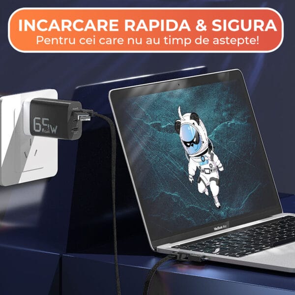 1707146113 Cablu de date si Incarcare Rapida 4 in 1 Fast Charge 65W 1.5m USB Lightning Type C iPhone Huawei Macbook Xiaomi Laptop 12 - Timebox
