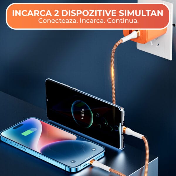1707152326 Cablu de incarcare si transfer de date Fast Charge 65W USB C Type C Lightning iphone 15 Android Samsung Huawei Macbook Xiaomi 9 1 - Timebox