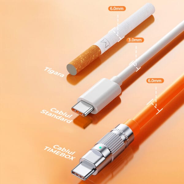 1707552240 Cablu de incarcare si transfer de date Fast Charge 60W USB C Type C Android Samsung Huawei Macbook Xiaomi 6 1 - Timebox