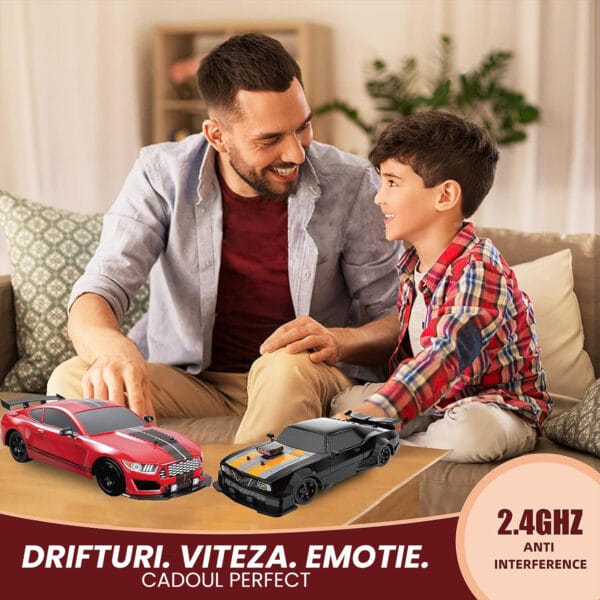 1709820979 Masina cu telecomanda RC Timebox Drift car 20kmh lumini LED cauciucuri interschimbabile 2 - Timebox