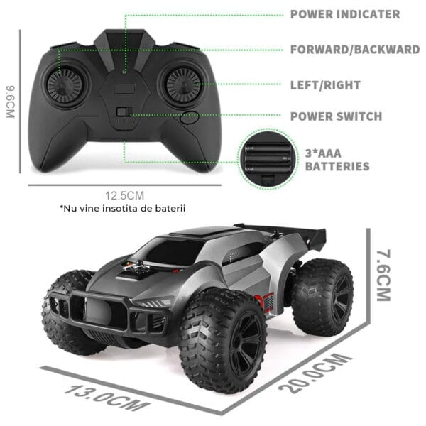 1709822034 Masina cu telecomanda offroad 2.4ghz 15km h RC car pentru copii 5 - Timebox