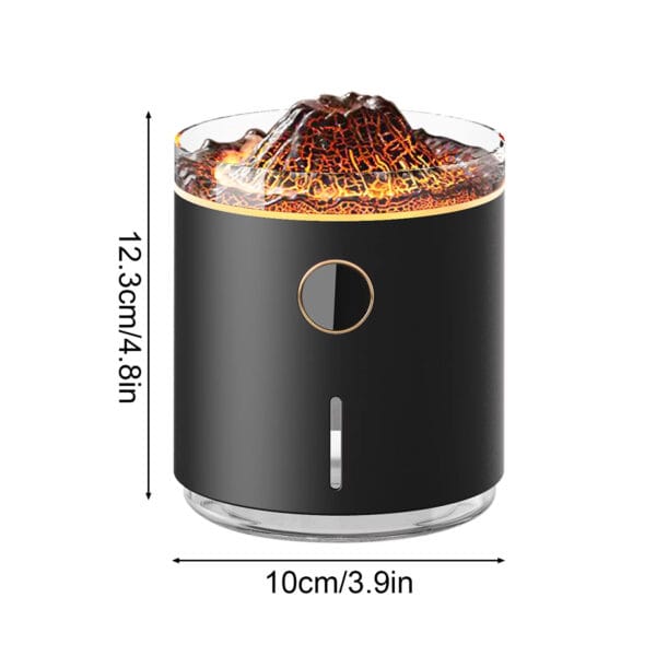 Difuzor de ulei esential, Aromaterapie tip Vulcan, Capacitate 350ml, functie difuzor, 2 culori, display, Auto-oprire, Temporizator cu telecomanda pentru camera, birou, dormitor, Negru 4 - Timebox 1709984486 Umidificator Aeromaterpie tip Vulcan Capacitate 560ml 2 culori 2 moduri de pulerizare Autooprire Temporizator cu telecomanda pentru camera birou dormitor 12 - Timebox