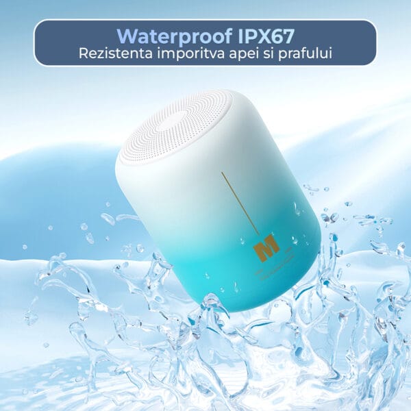 1710062440 Boxa portabila cu lumini RGB Bluetooth Sunet surround 360 1200mah Waterproof cu inel de prindere 3 - Timebox