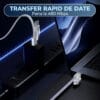1710692722 Cablu de date si Incarcare Rapida 4 in 1 Fast Charge 100W 1.2m USB Lightning Type C iPhone Huawei Macbook Xiaomi Laptop 4 - Timebox