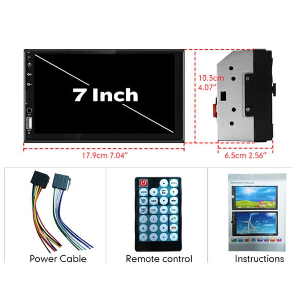 1710765413 MP5 Player 7023 Ecran HD 7inch Comenzi Volan Telecomanda MirrorLink Bluetooth 4.2 8 - Timebox