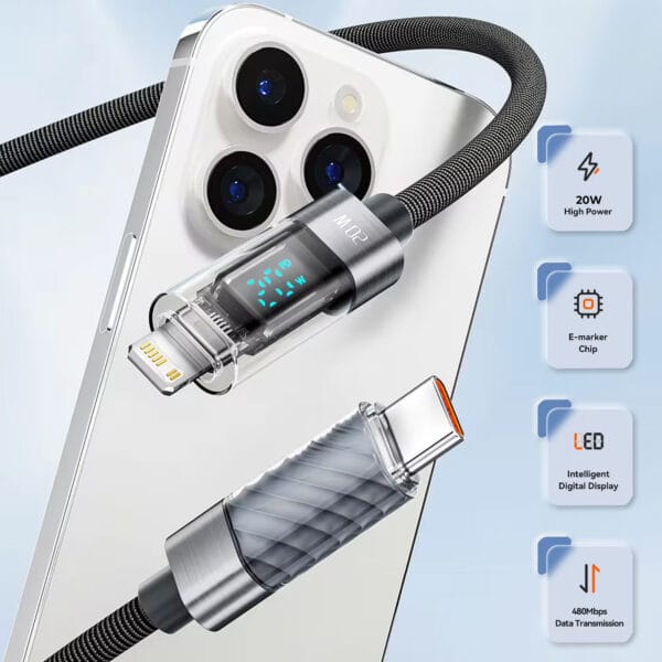 1710849344 cablu de date si incarcare rapida fast charge 100w usb c type c nylon iphone airpods watch macbook apple 2 1 - Timebox