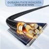 1711353338 cablu de date si incarcare rapida fast charge 100w usb c type c nylon iphone airpods watch macbook apple 6 - Timebox