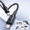 1711353338 cablu de date si incarcare rapida fast charge 100w usb c type c nylon iphone airpods watch macbook apple 8 - Timebox