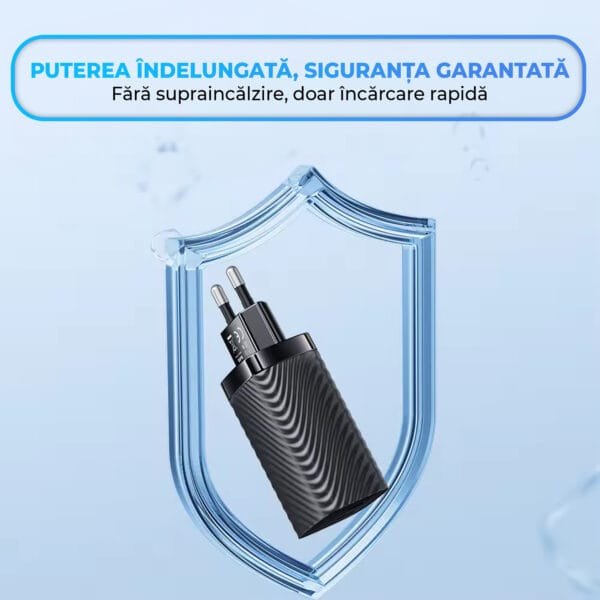 1711357377 Incarcator Retea universal 3 Porturi 65W Fast Charge 1 x USB 2 x Type C Laptop iPhone Huawei Samsung 5 - Timebox