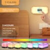 1711452243 Incarcator Wireless 5 in 1 multifunctional Fast Charge 15W lumina de noapte detasabila ceas cu alarma iPhone Samsung Airpods Huawei Apple Watch Galaxy buds 7 - Timebox