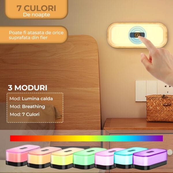 1711452243 Incarcator Wireless 5 in 1 multifunctional Fast Charge 15W lumina de noapte detasabila ceas cu alarma iPhone Samsung Airpods Huawei Apple Watch Galaxy buds 7 - Timebox