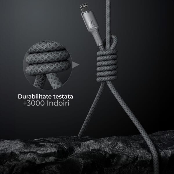 1711464189 cablu de date si incarcare rapida fast charge 27w usb c lightnig nylon iphone airpods watch macbook apple 6 - Timebox