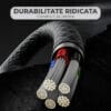 1711464199 cablu de date si incarcare rapida fast charge 27w usb c lightnig nylon iphone airpods watch macbook apple 8 1 - Timebox