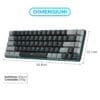 1713855444 Tastatura Mecanica Gaming Timebox 60� Lumini LED 68 taste cu cablu Type C Red Swtich Portabila Negru Gri 7 - Timebox