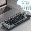 1713855444 Tastatura Mecanica Gaming Timebox 60� Lumini LED 68 taste cu cablu Type C Red Swtich Portabila Negru Gri 8 - Timebox