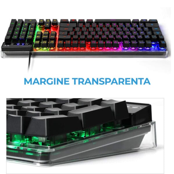 1713858793 Kit Tastatura Mouse Gaming Timebox RGB 104 tastecu fir 7 culori si moduri de iluminare Design Ergonomic Baza metalica Negru 5 - Timebox