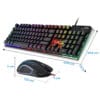 1713858793 Kit Tastatura Mouse Gaming Timebox RGB 104 tastecu fir 7 culori si moduri de iluminare Design Ergonomic Baza metalica Negru 8 - Timebox