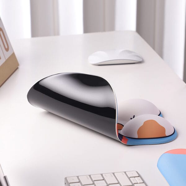 1713861794 Mousepad ergonomic spuma cu memorie pentru sustinere incheietura mana cu Wrist Rest mouse Baza anti derapanta Stil Catel Corgi 5 - Timebox