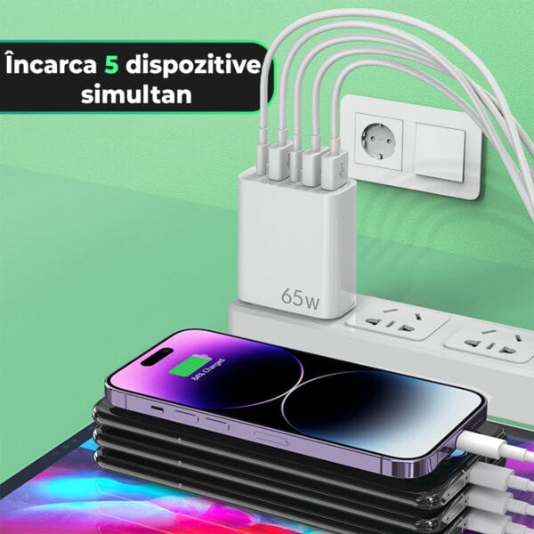 1713947817 incarcator universal fast charge cablu de date type c usb c laptop telefon iphone huawei xiaomi incarcare rapida 2 1 - Timebox