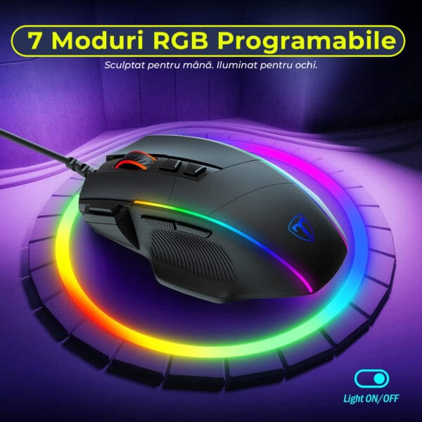 1716892327 Mouse gaming cu fir USB RGB Led Butoane Programabile Design ergonomic 2 5 - Timebox