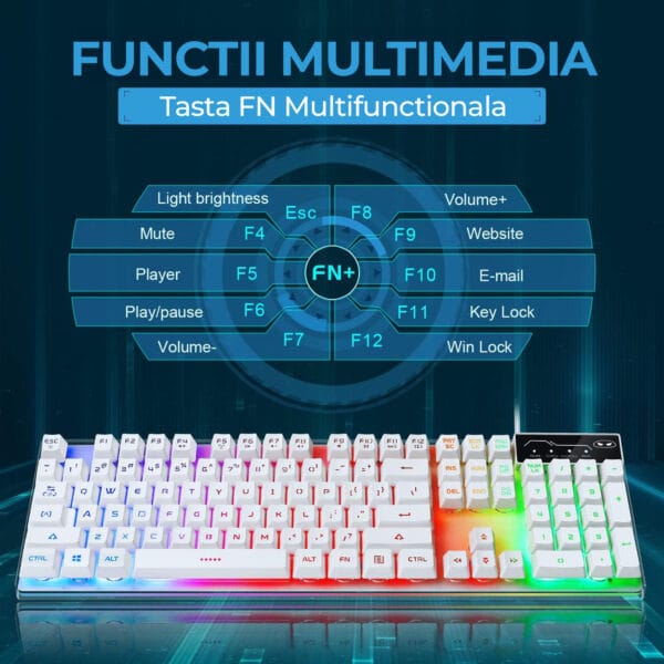 1717504388 Kit Tastatura Mouse Gaming Timebox RGB 104 tastecu fir 7 culori si moduri de iluminare Design Ergonomic Baza metalica Negru 13 3 - Timebox