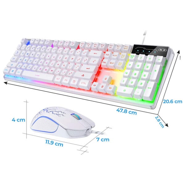 1717504389 Kit Tastatura Mouse Gaming Timebox RGB 104 tastecu fir 7 culori si moduri de iluminare Design Ergonomic Baza metalica Negru 15 1 - Timebox
