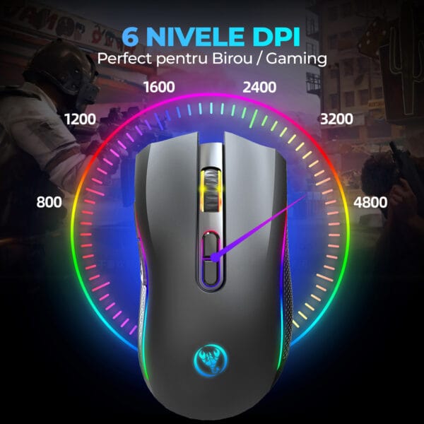 Kit Tastatura, Mouse Gaming, Timebox, RGB, Wireless, 2.4 GHz, 7 culori si moduri de iluminare, 104 taste Design Ergonomic, Negru 7 - Timebox 1717505080 Kit Tastatura Mouse Gaming Timebox RGB Wireless 2.4 GHz 7 culori si moduri de iluminare Design Ergonomic Negru 7 1 - Timebox