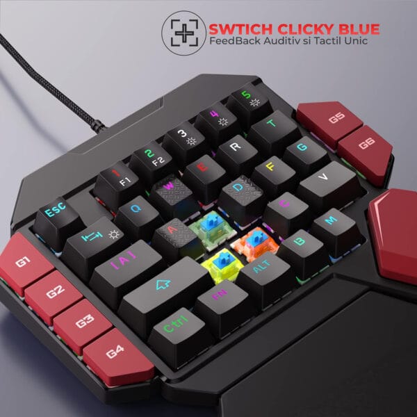 1720112380 Tastatura gaming mecanica one hand rgb 4 - Timebox