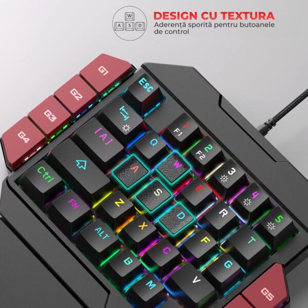 1720112383 Tastatura gaming mecanica one hand rgb 5 - Timebox