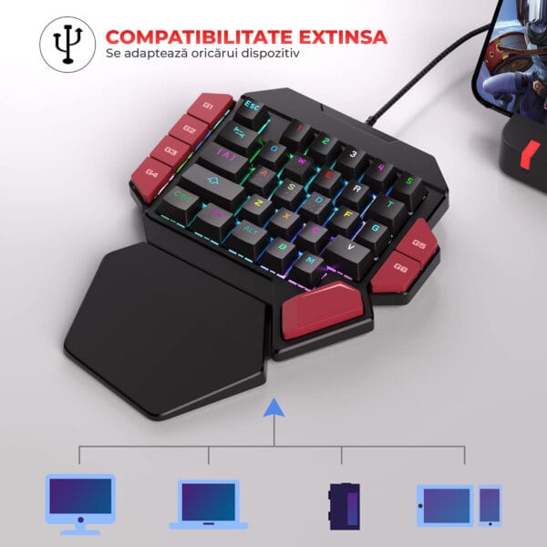 1720112388 Tastatura gaming mecanica one hand rgb 6 - Timebox