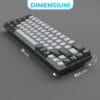 1720114363 Tastatura Mecanica Gaming Timebox 60 iluminare RGB 68 taste PBT Pudding cu cablu Type C blue swtich 9 - Timebox