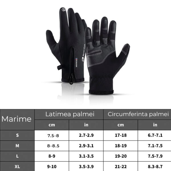 Manusi sport, compatibile ecran telefon, rezistente la vant, aderenta pentru ski, ciclism, culoare negru, Unisex, marime S 5 - Timebox 36685850 - Timebox
