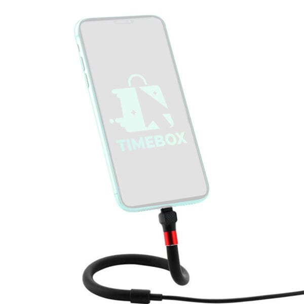 Cablu de date Flexibil telefon cu Type-C, USB, Suport pentru telefon rotativ, de birou, noptiera, masa, pat, Lungime 1.2m 1 - Timebox 41453337 - Timebox