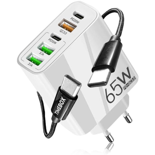 Incarcator universal fast charge iphone samsung huawei xiaomi cu cablu de date 6 - Timebox