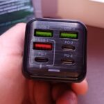 Incarcator Retea, Timebox, 6 Porturi,  3 x USB, 3 x Type-C, 150W Fast Charge, LED, Negru photo review