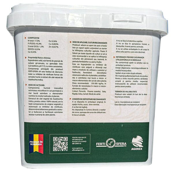 Ingrasamant Complex NP cu Azot si Fosfor - Ferti Sfera 64, 18% N, 46% P2O6, Efect 100 Zile, 2 Kg 8 - Timebox 1717316058 Ingrasamant Complex NP cu Azot si Fosfor Fertisfera 64 17.78 N 45.95 P2O6 Efect 100 Zile 2 - Timebox