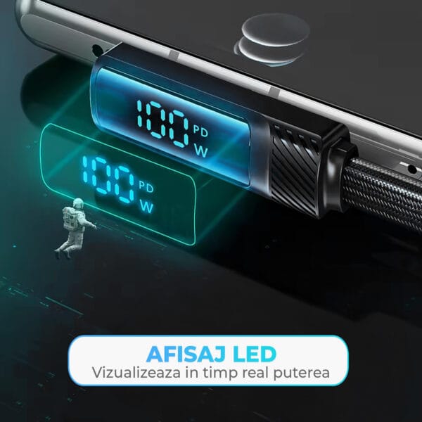 1725712320 cablu de date si incarcare rapida fast charge 100w usb c type c nylon iphone 15led samsung huawei 5 1 - Timebox